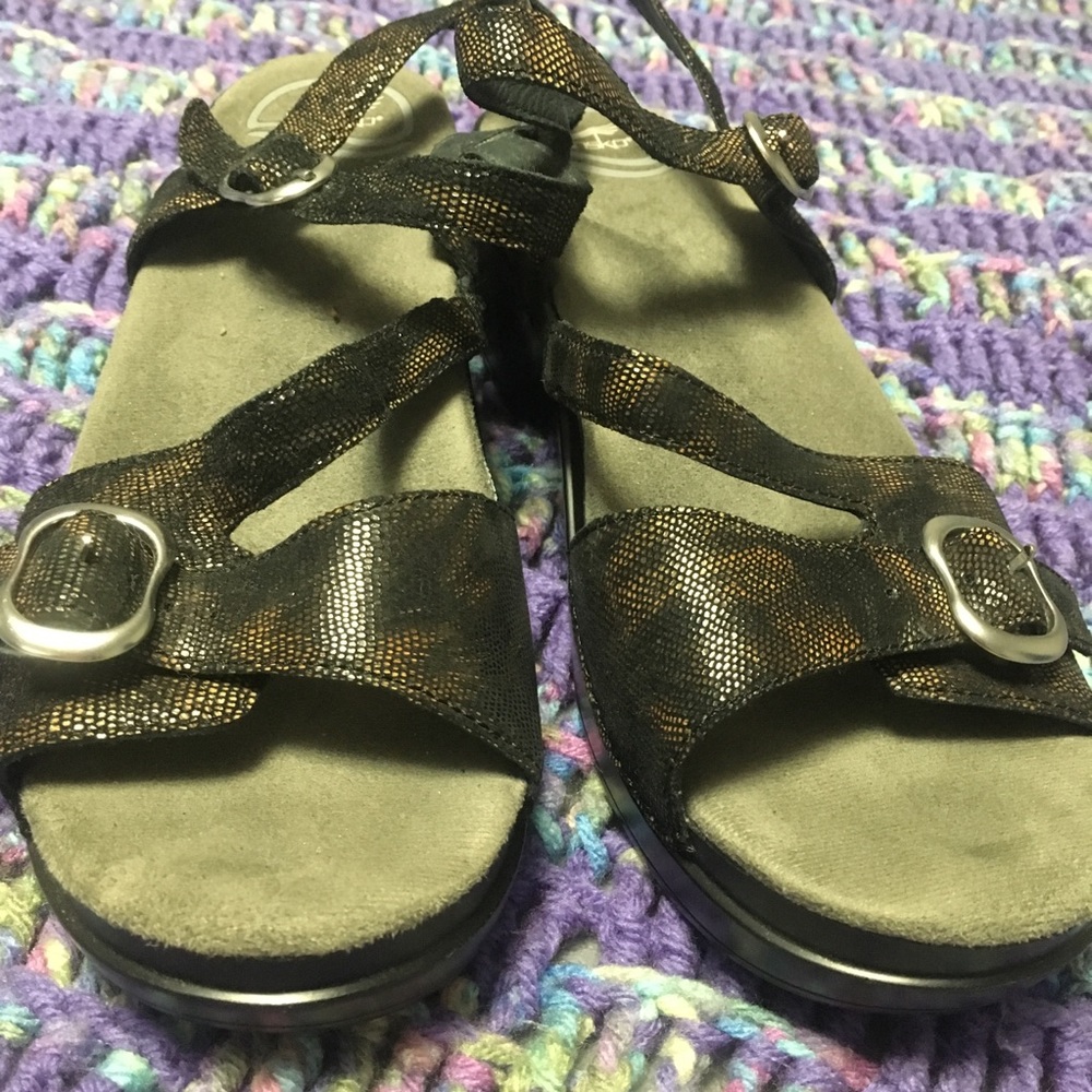 Metallic Dansko sandals